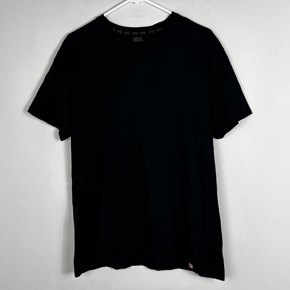 Diesel Black Randall Black T-Shirt Mens Size XXL Crew Neck Tee Minimalist Street
